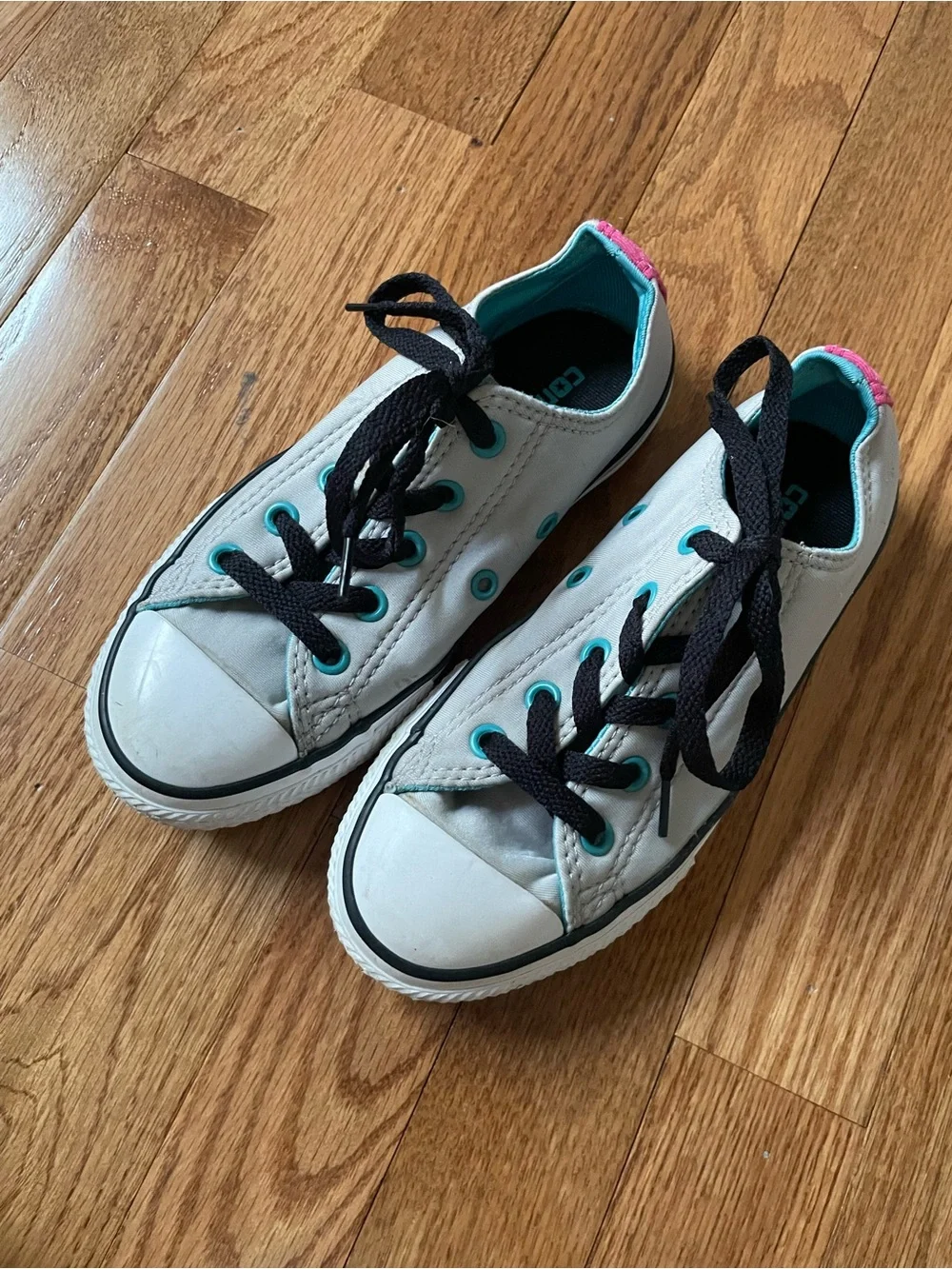 Converse All Star Chuck Taylor Double Tongue Sneaker  US 12.5 Gray/Pink